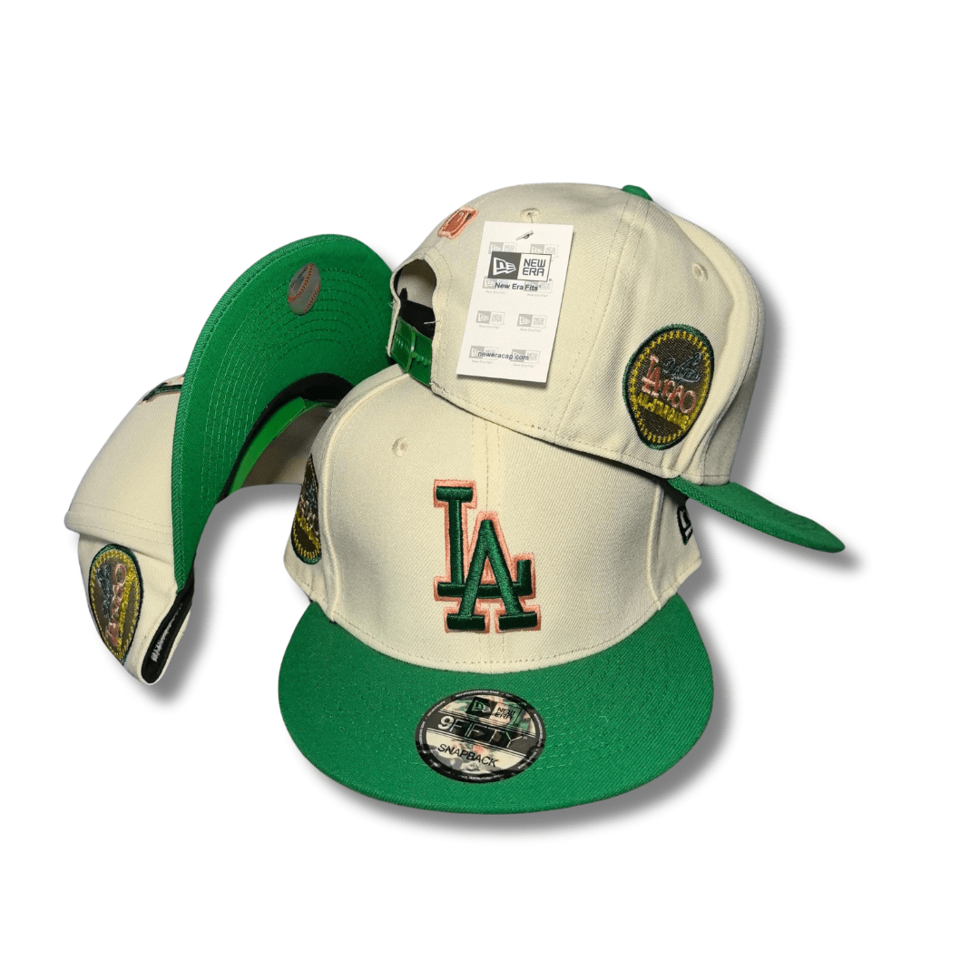 Los Angeles Dodgers Patch with Green Brim Cream and Green ¨C Snapback Cap