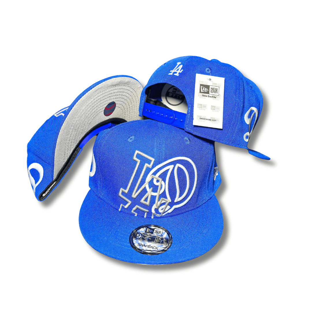 Los Angeles Dodgers Blue with Oversized Embroidered Logo and Adjustable Fit ¨C Snapback Cap