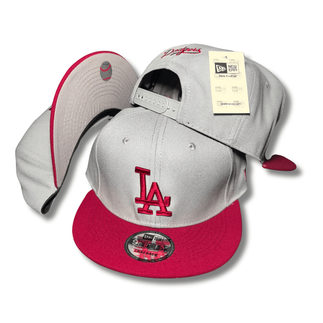 Los Angeles Dodgers Hat Cap Fitted Adult Pink Gray MLB 9Fifty ¨C Snapback Cap
