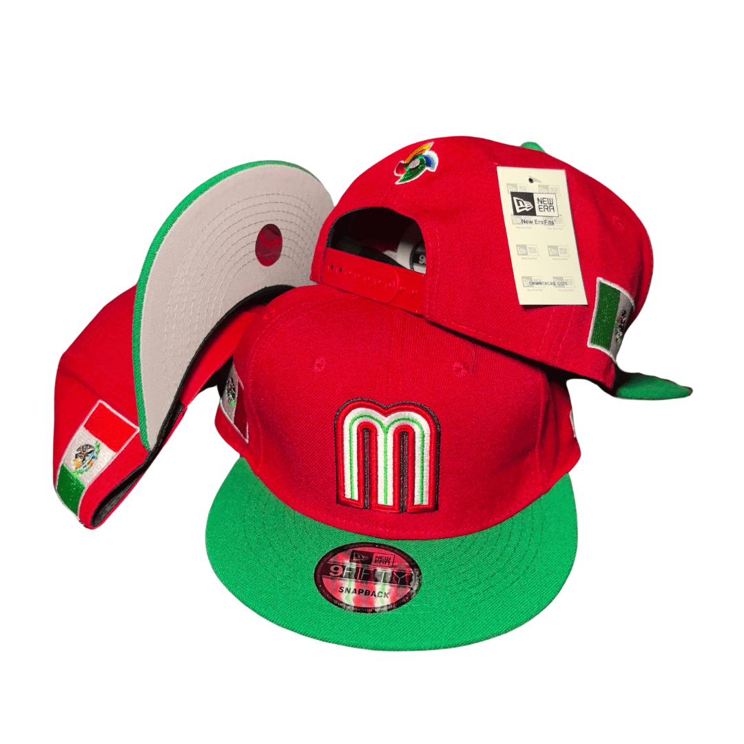 New Era 59Fifty Mexico World Baseball Classic Hat Red, Green ¨C Snapback Cap