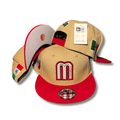 New Era 59Fifty Mexico World Baseball Classic Hat Tan, Red ¨C Snapback Cap