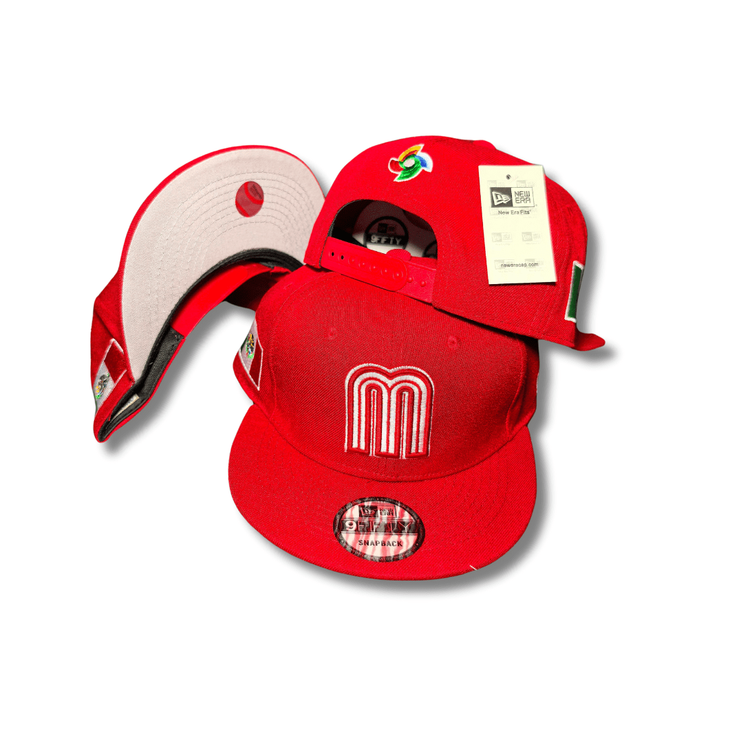 New Era 59Fifty Mexico World Baseball Classic Hat Red ¨C Snapback Cap