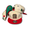 New Era 59Fifty Mexico World Baseball Classic Hat Cream, Red ¨C Snapback Cap