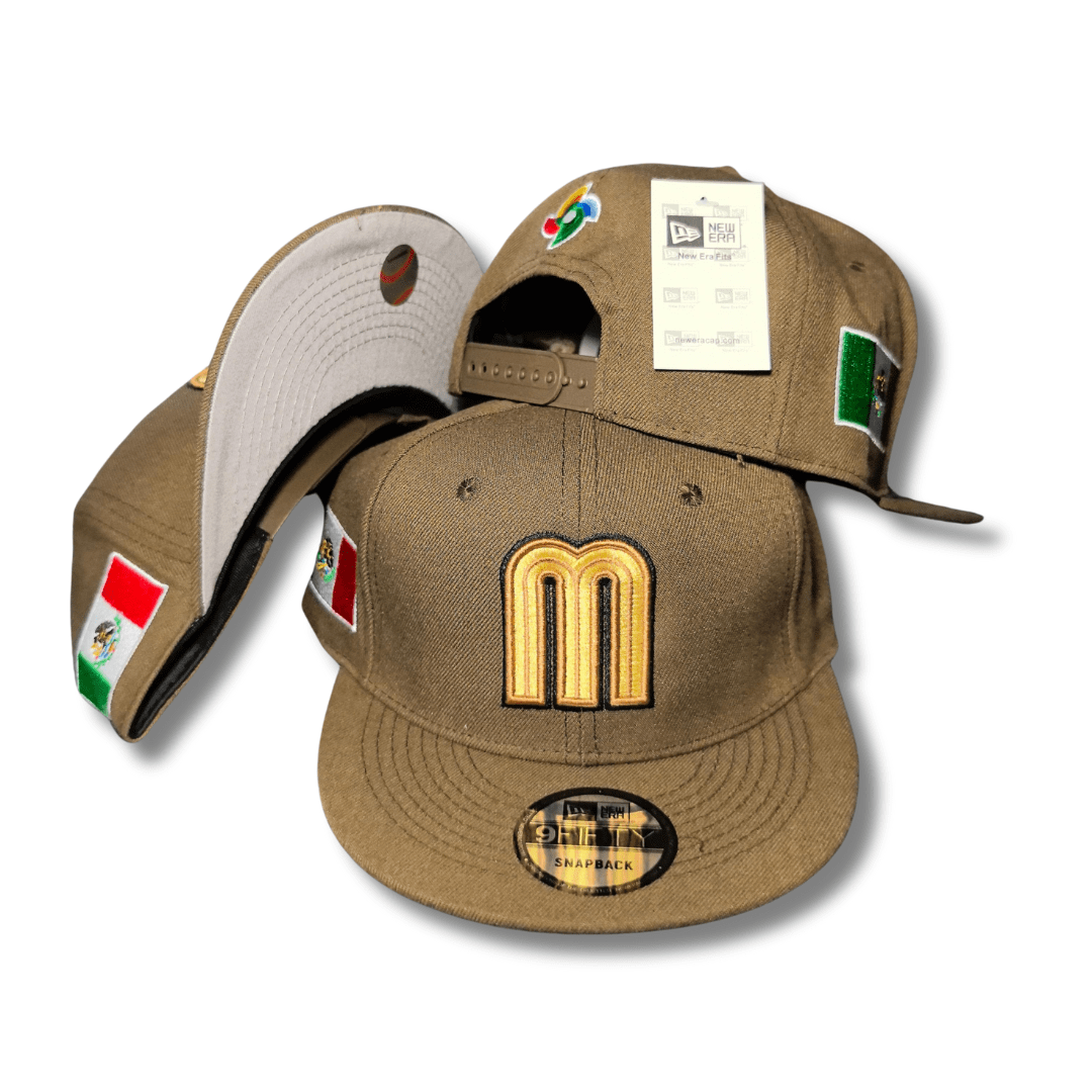 New Era 59Fifty Mexico World Baseball Classic Hat Brown ¨C Snapback Cap