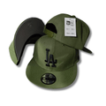 Los Angeles Dodgers Olive Green with Black Embroidered Logo ¨C Snapback Cap