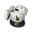 New Era Los Angeles Dodgers White with Black and Gold Embroidered Logo ¨C Snapback Cap