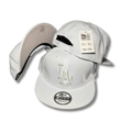 Los Angeles Dodgers All White with Embroidered White Logo ¨C Snapback Cap