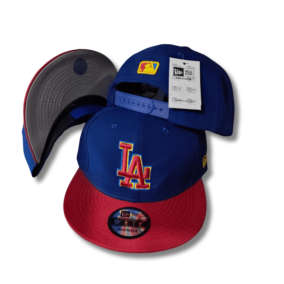 Los Angeles Blue with Red Brim and Yellow-Outlined Logo ¨C Snapback Cap