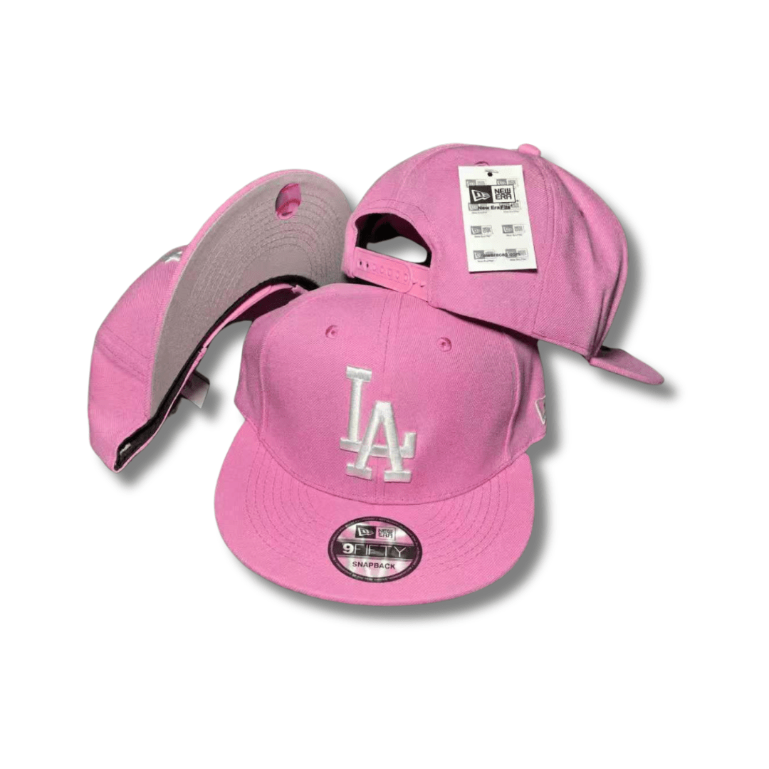 Los Angeles Dodgers  Pink with White Embroidered Logo ¨C Snapback Cap