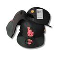 Los Angeles Dodgers Black with Pink and Yellow Embroidered Logo ¨C Snapback Cap
