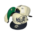 New York Yankees 9FIFTY with Embroidered Logo Cream and Navy ¨C Snapback Cap