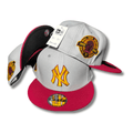 New York Yankees 9FIFTY with Championship Patches Gray and Red ¨C Snapback Cap