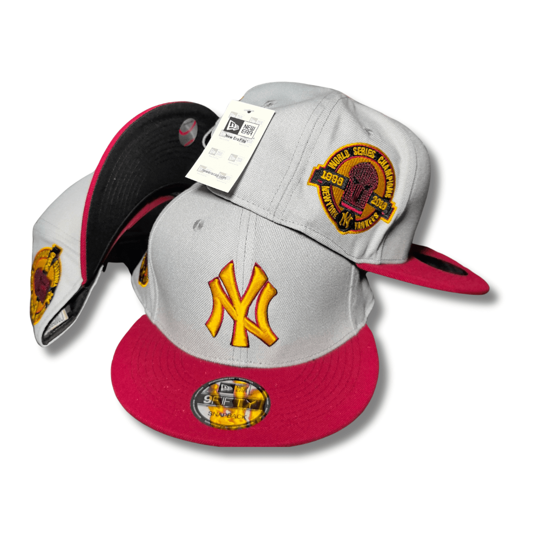 New York Yankees 9FIFTY with Championship Patches Gray and Red ¨C Snapback Cap
