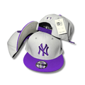 New York Yankees 9FIFTY with Purple Accents Gray and Purple ¨C Snapback Cap