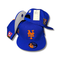 New York Mets Blue Embroidered Orange Logo with Side Patches ¨C Snapback Cap