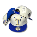 Texas Rangers White and Royal Blue Gold Accent Embroidery  ¨C Snapback Cap