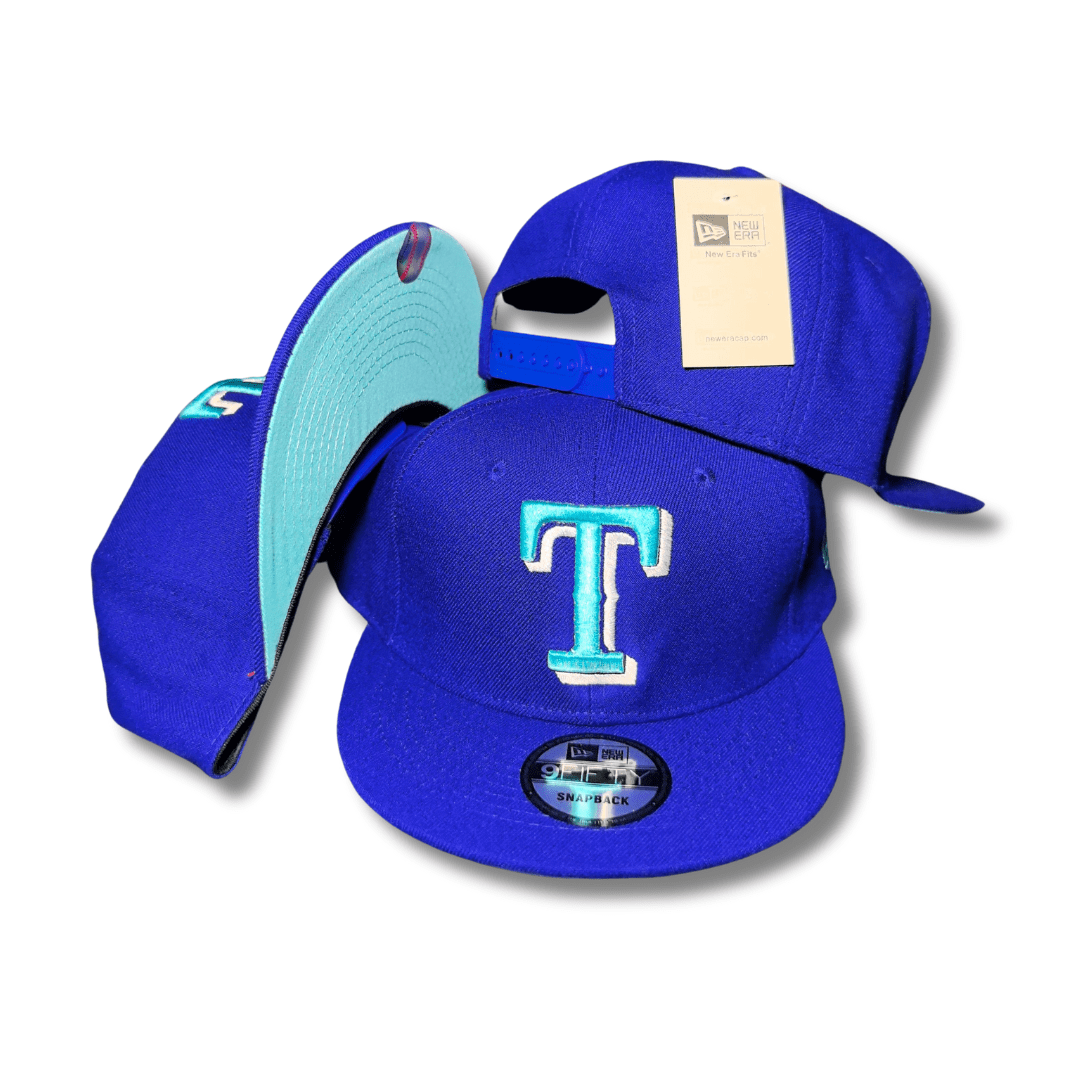 Texas Rangers New Era 9Fifty with Aqua Underbill Royal Blue ¨C Snapback Cap