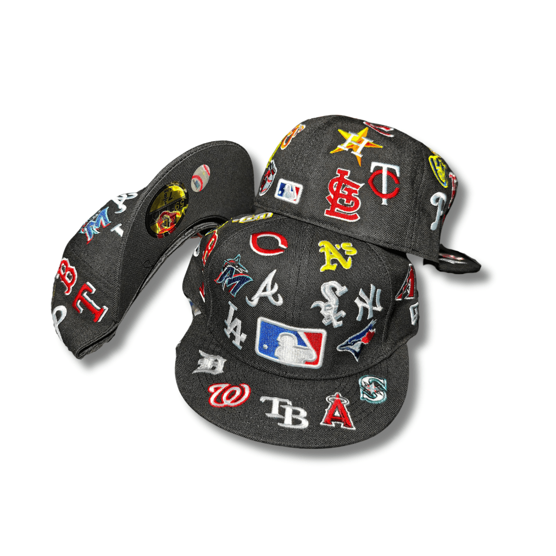 New Era Multi-Logo MLB 59Fifty with MLB Logo Black ¨C Fitted Cap
