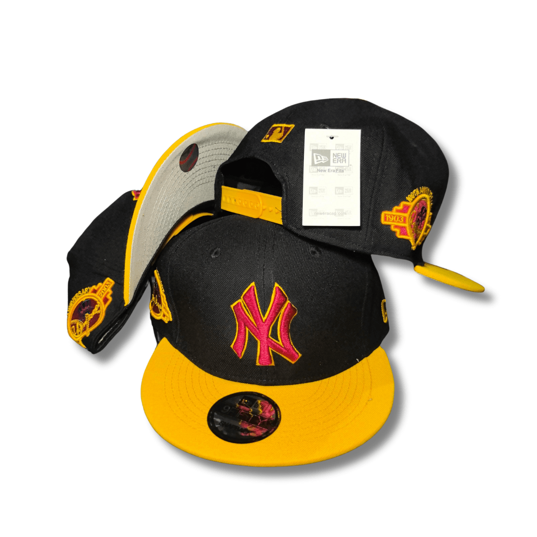 New York Yankees New Era 9Fifty with Championship Patches Black and Yellow ¨C Snapback Cap