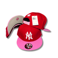 New York Yankees Red and Pink Bold Design with White Logo ¨C Snapback Cap
