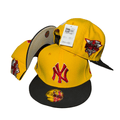 New York Yankees Yellow with Red Logo and Black Brim ¨C Snapback Cap