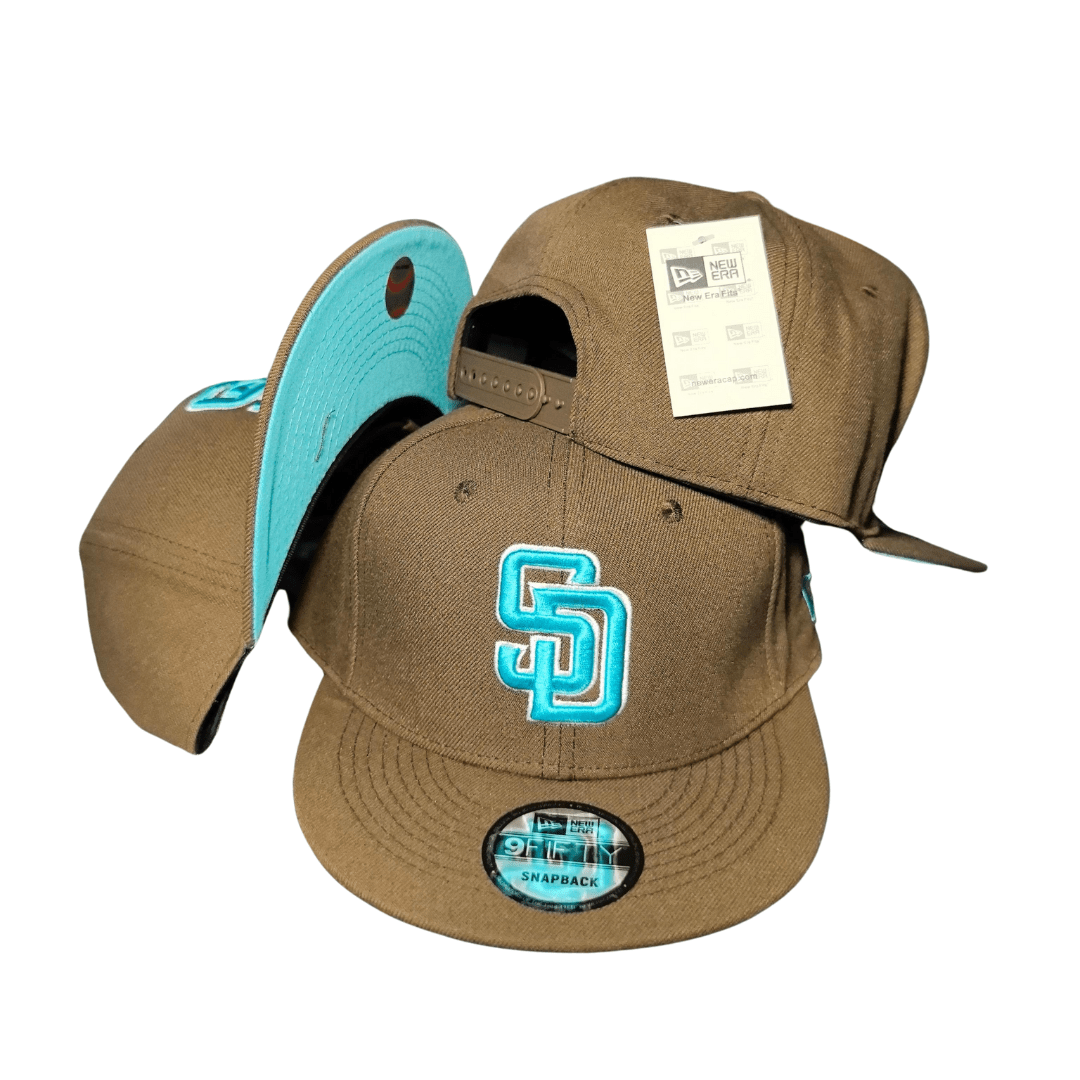 San Diego Padres Brown with Teal Embroidered Logo ¨C Snapback Cap