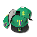 Texas Rangers Green and Black with Vibrant Embroidered Patches ¨C Snapback Cap