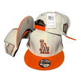 Los Angeles Dodgers Cream and Orange with World Series Side Patches ¨C Snapback Cap