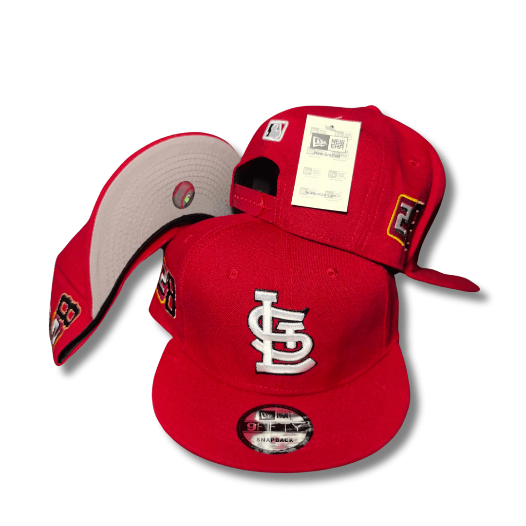 St. Louis Cardinals Red with White Logo and Side Patches ¨C Snapback Cap
