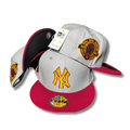 New York Yankees Grey and Red with 1988 World Series Patch ¨C Snapback Cap
