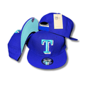 Texas Rangers Royal Blue with Aqua Embroidered Logo and Under-Brim  ¨C Snapback Cap