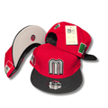 Mexico Baseball Red and Black with Embroidered Logo and Flag Patch ¨C Snapback Cap