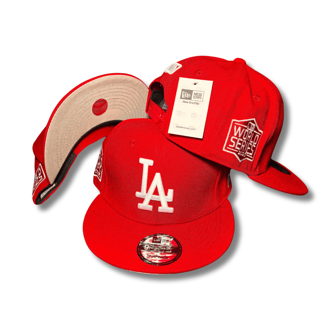 LA Baseball Team with World Series Side Patch and White Embroidered Logo Red ¨C Snapback Cap