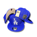 LA Dodgers with White Embroidered Logo and World Series Patch Royal Blue ¨C Snapback Cap