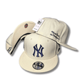 New York Yankees with Navy Embroidered Logo and ¡°New York or Nowhere¡± Script Cream ¨C Snapback Cap
