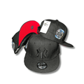 New York Yankees with Blackout Logo and Subway Series Commemorative Patch Black ¨C Snapback Cap