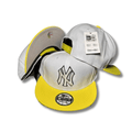 New York Yankees 9FIFTY White with Yellow Brim and Black Logo ¨C Snapback Cap