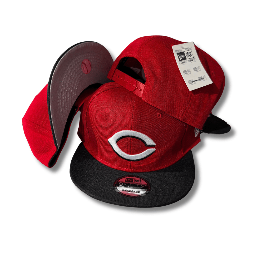 Cincinnati Reds 9FIFTY Red with Black Brim and White Logo ¨C Snapback Hat