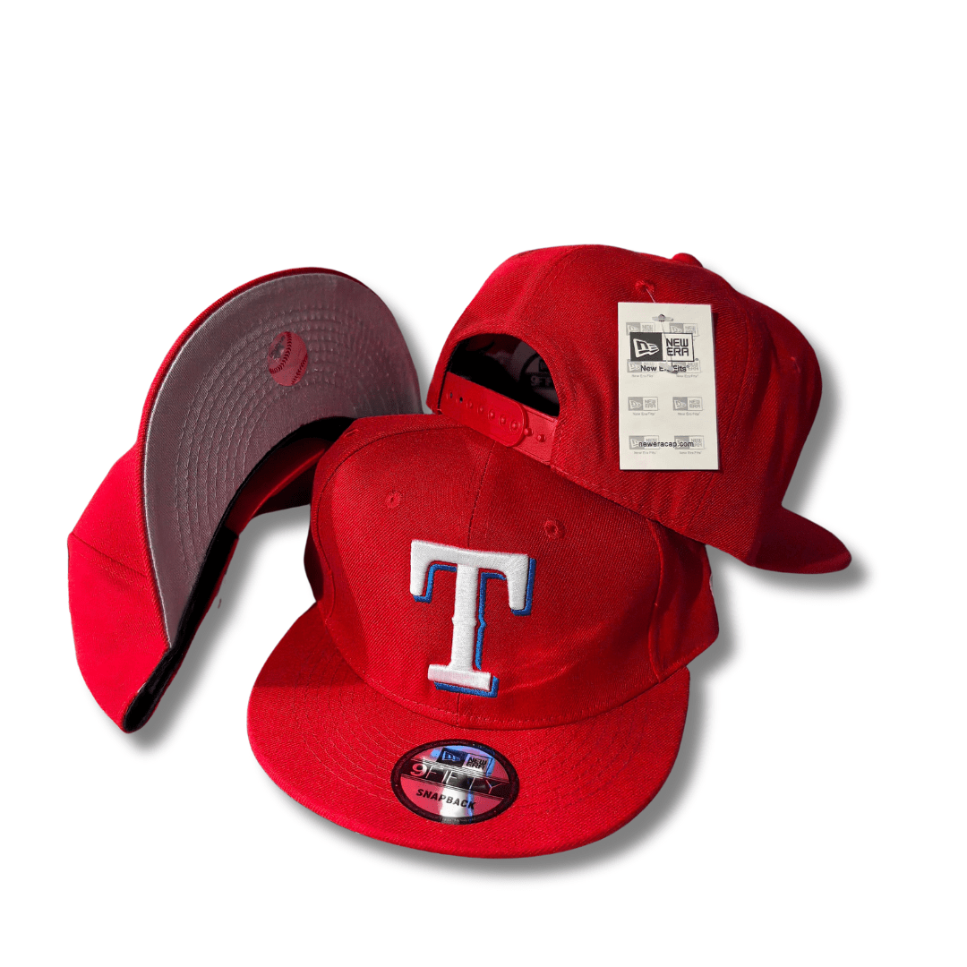 Texas Rangers 9FIFTY Red with White and Blue Logo ¨C Snapback Cap