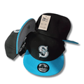 Seattle Logo Two-Tone Black and Sky Blue ¨C Snapback Cap