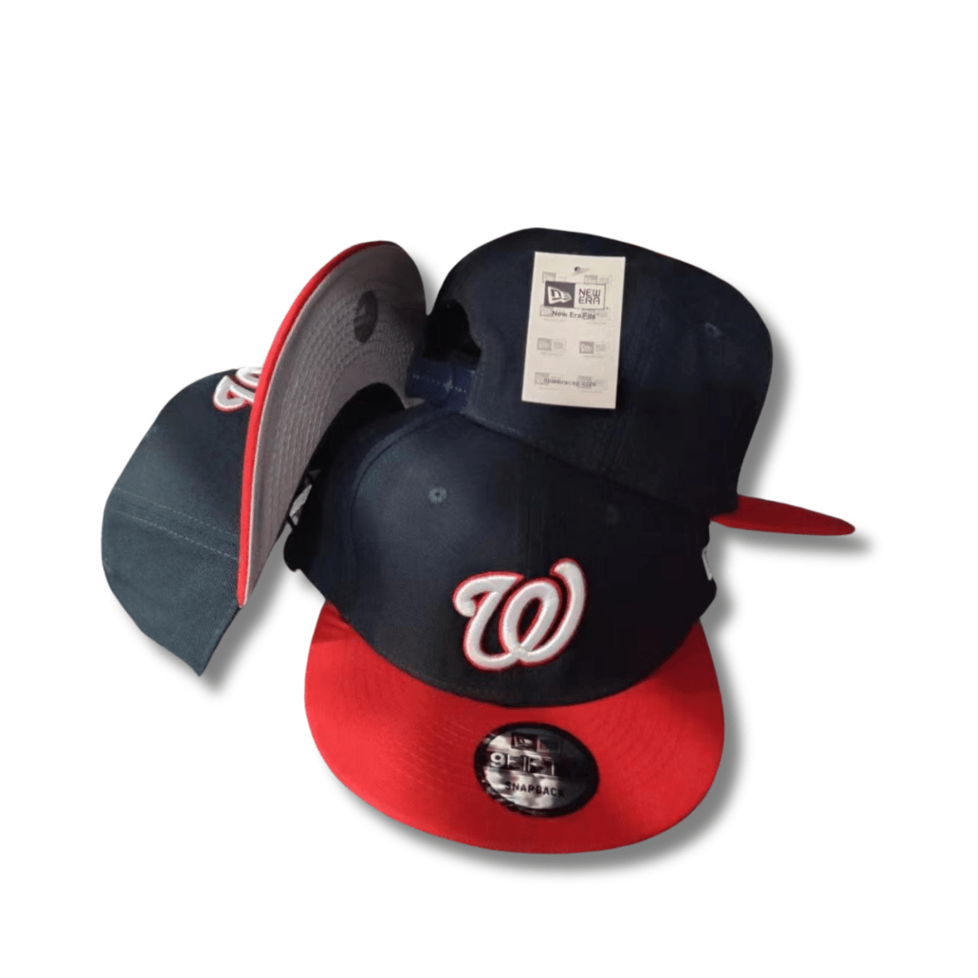 Washington Logo with Two-Tone Design Navy Blue and Red ¨C Snapback Cap