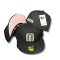 Team Mexico with Black Iridescent Front Logo and Pink Underbrim Black ¨C Fitted Cap