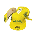 Oakland Athletics with Anniversary Patch and Embroidered Script Yellow ¨C Fitted Cap