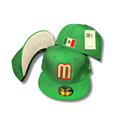 Team Mexico with Embroidered Logo and Mexican Flag Patch Green ¨C Fitted Cap