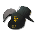 San Francisco Baseball with Embroidered Logo Black and Yellow ¨C Fitted Cap