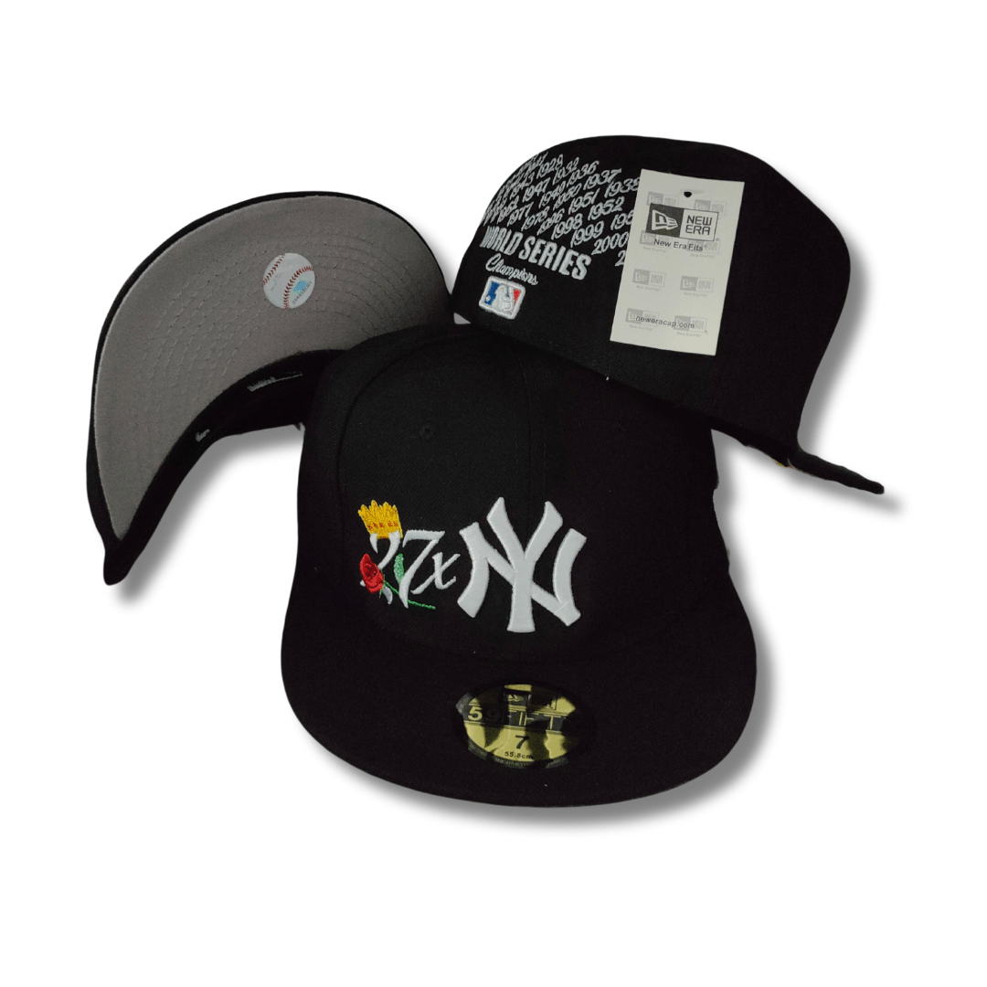 New York Yankees World Series with Logo Black ¨C Fitted Cap
