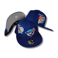 Toronto Blue Jays Embroidered with Floral Details Blue and White ¨C Fitted Cap