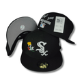 Chicago White Sox World Series Fitted Hat with Logo Black and White ¨C Fitted Cap