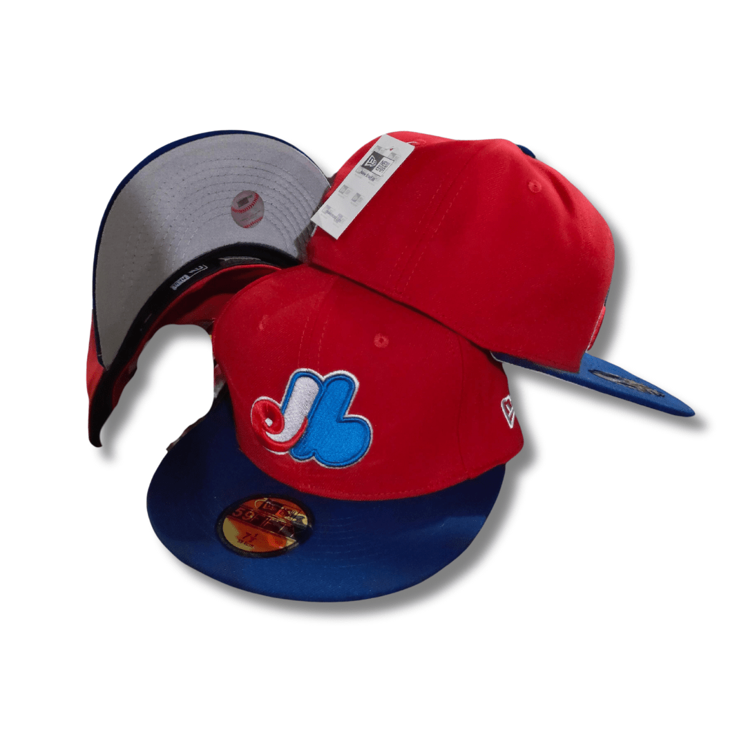 Montreal Expos 59FIFTY with Two-Tone Design Red and Blue ¨C Fitted Cap