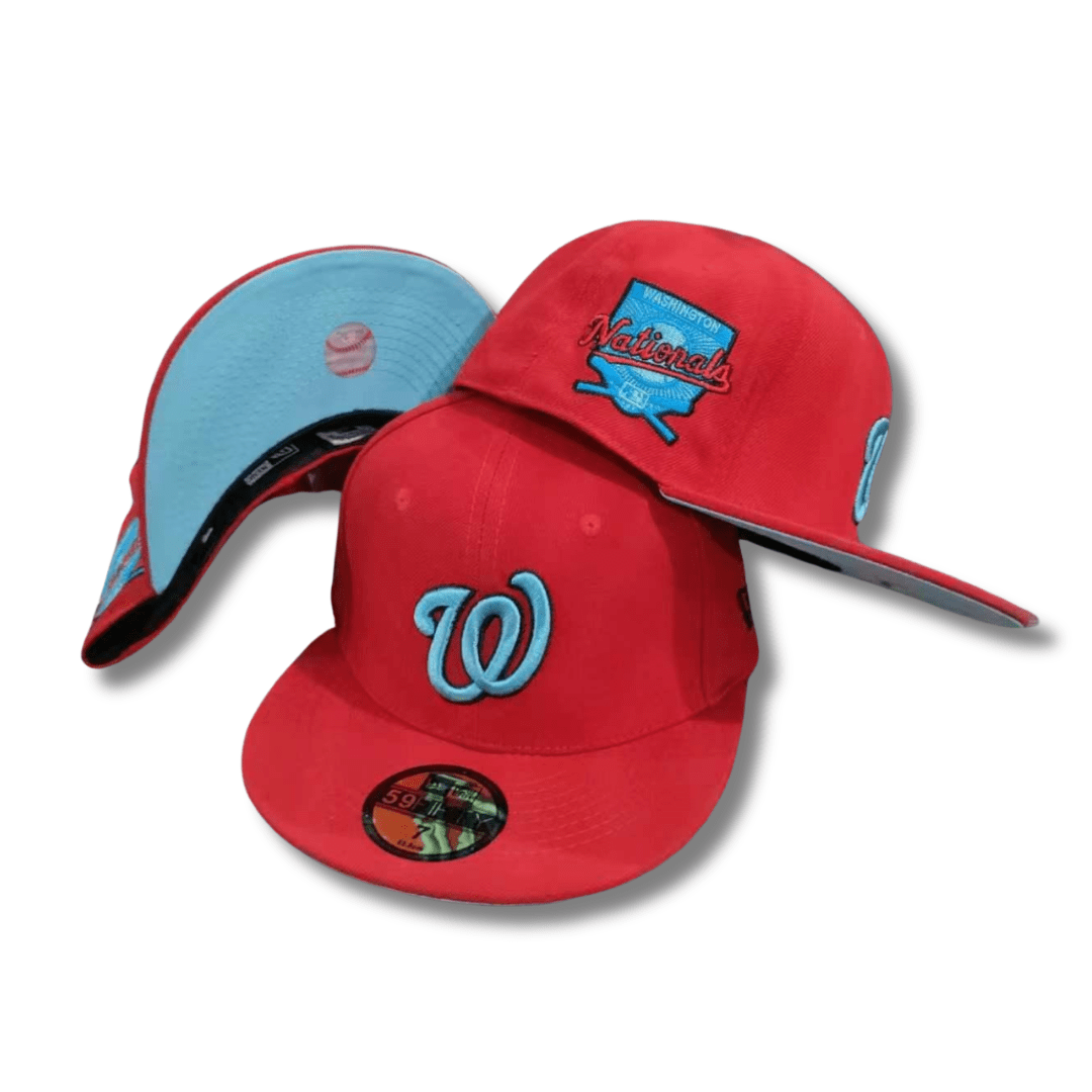Washington Nationals with Sky Blue Accents and Retro Patch Red ¨C Snapback Cap